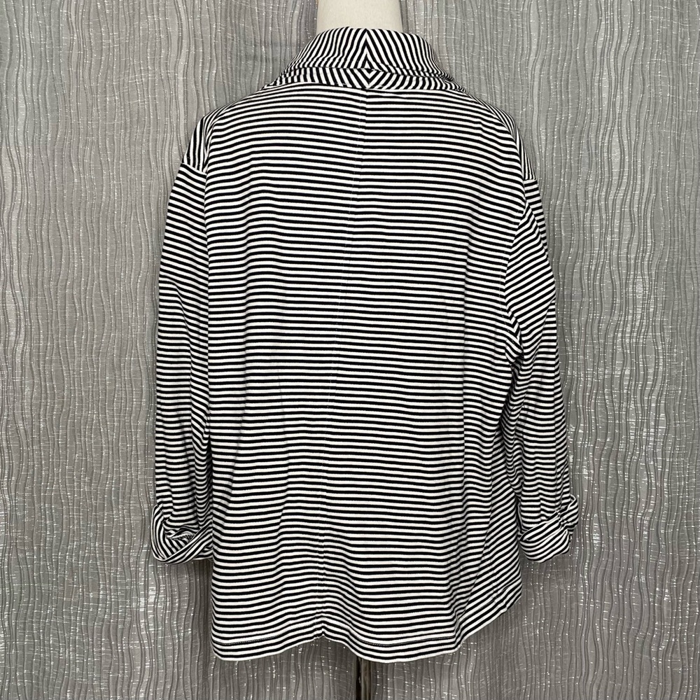 Talbots Striped Soft Structure Open Blazer - image 2